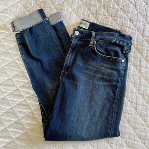 AGOLDE Size 32 Sophie High Rise Crop Skinny Raw Hem Jeans